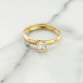 Anillo solitario con circon blanco T8-1/2 / 1.3 /gr ID: 2314