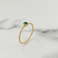 Anillo Lazo Con Circon Verde T7-1/4 /1.4/ gr ID: 2034