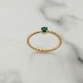 Anillo Lazo Con Circon Verde T8 / 1.44/ gr ID: 2035