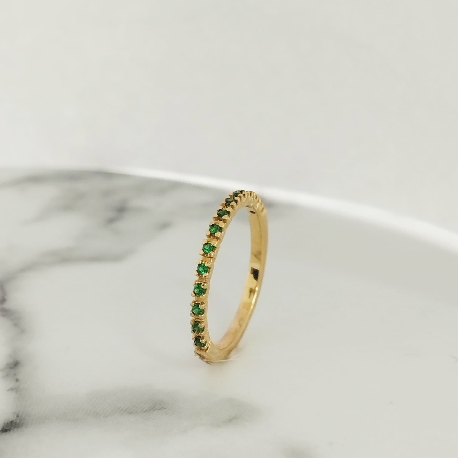 Anillo Churumbela Circon Verde T7 /2/gr ID: 2253
