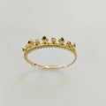 Anillo Corona Circon Blanco y Verde T7-1/2 /1.3/gr ID: 2322