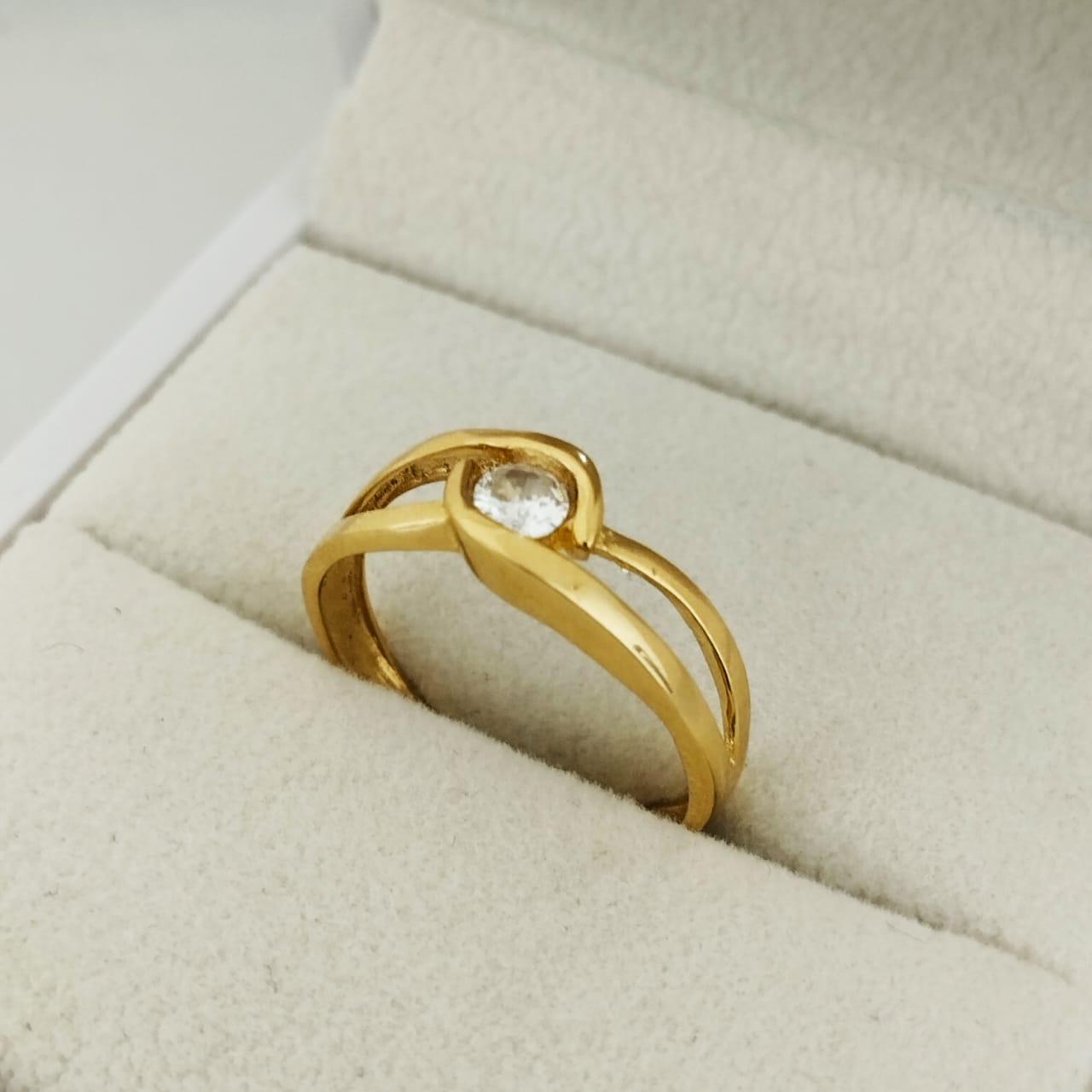 Anillo Solitario Circon Blanco T61/2 /1.64/gr ID: 2710
