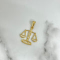 Dije De Balanza De La Justicia Con Circon Blanco 2.8cm /1.68/gr ID: 2839