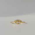 Anillo Ojo Turco Circon Blanco T7 /0.84 /gr ID: 3007